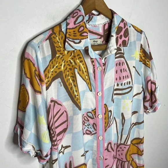 Maaji Anthropologie Seashore Fest Blake Novelty Print Beach Resort Wear Coverup - Picture 4 of 15